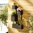 1018767-040 - CUBIKO WALL PLANTER BLACK