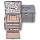 88.510.561643 - Jewellery box Marta fleur venice grey leather