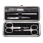 TF300R.0104 - 5-piece manicure case manicure set black leather