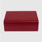 803350.00 - Charm box with 2 removable inserts Merino red