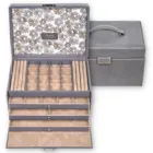 77.510.561643 - Jewellery box Lena fleur venice grey (leather)