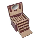 88.107.010143 - Jewellery box Marta new classic bordeaux (leather)