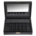 44.107.0104N04 - Jewellery box Isa black exclusive black (leather)