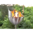 1801 C - Garden torch with hiking motif, nature experience made of stainless steel