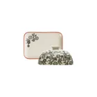 POR496 - FLORAL butter dish