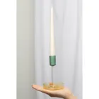 GLA020 - Candle holder GREEN RAINBOW