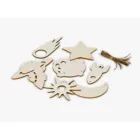 3980998 - Space WOOD decoration SMALL - 24 pcs